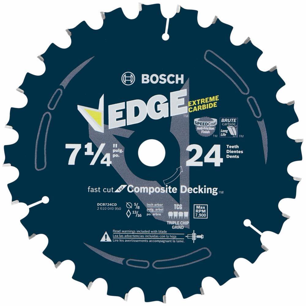Bosch 7-1/4 In. 24 Tooth Edge Circular Saw Blade for Composite Decking - Flockneti