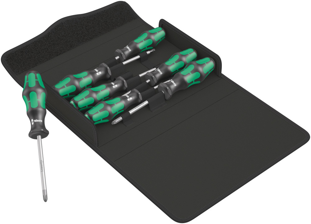 Wera Tools 7pc Kraftform Plus 300/7 Set 1 Lasertip Screwdriver Set - Flockneti