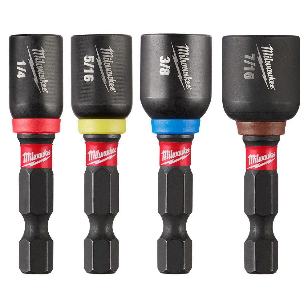 Milwaukee SHOCKWAVE Impact Duty 1-7/8″ Magnetic Nut Driver Set 4PC - Flockneti
