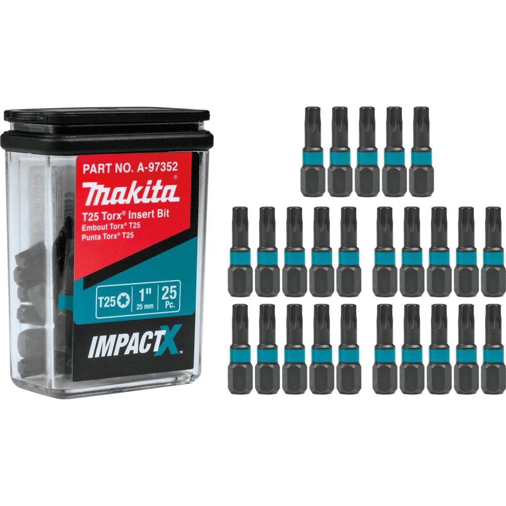Makita Impact X T25 Torx 1 Insert Bit 25/pk - Flockneti