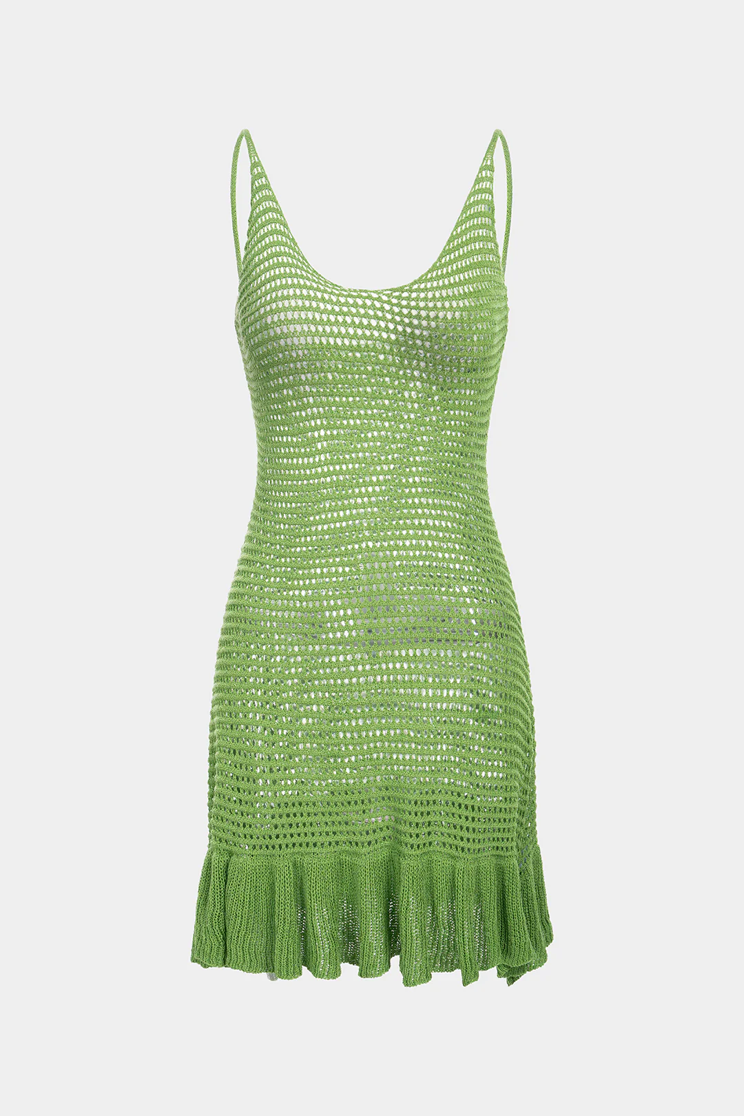 Round Neck Hollow Out Cover Up - Flockneti