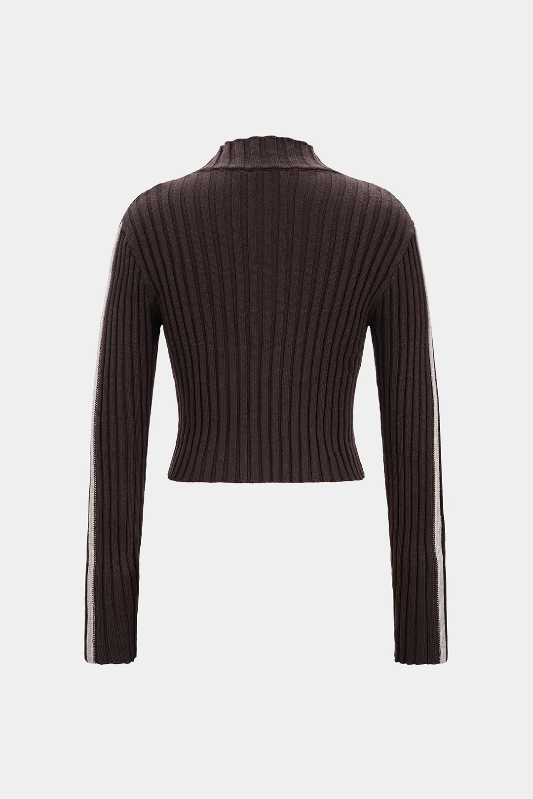 Knit Ribbed Zipper Cardigan - Flockneti