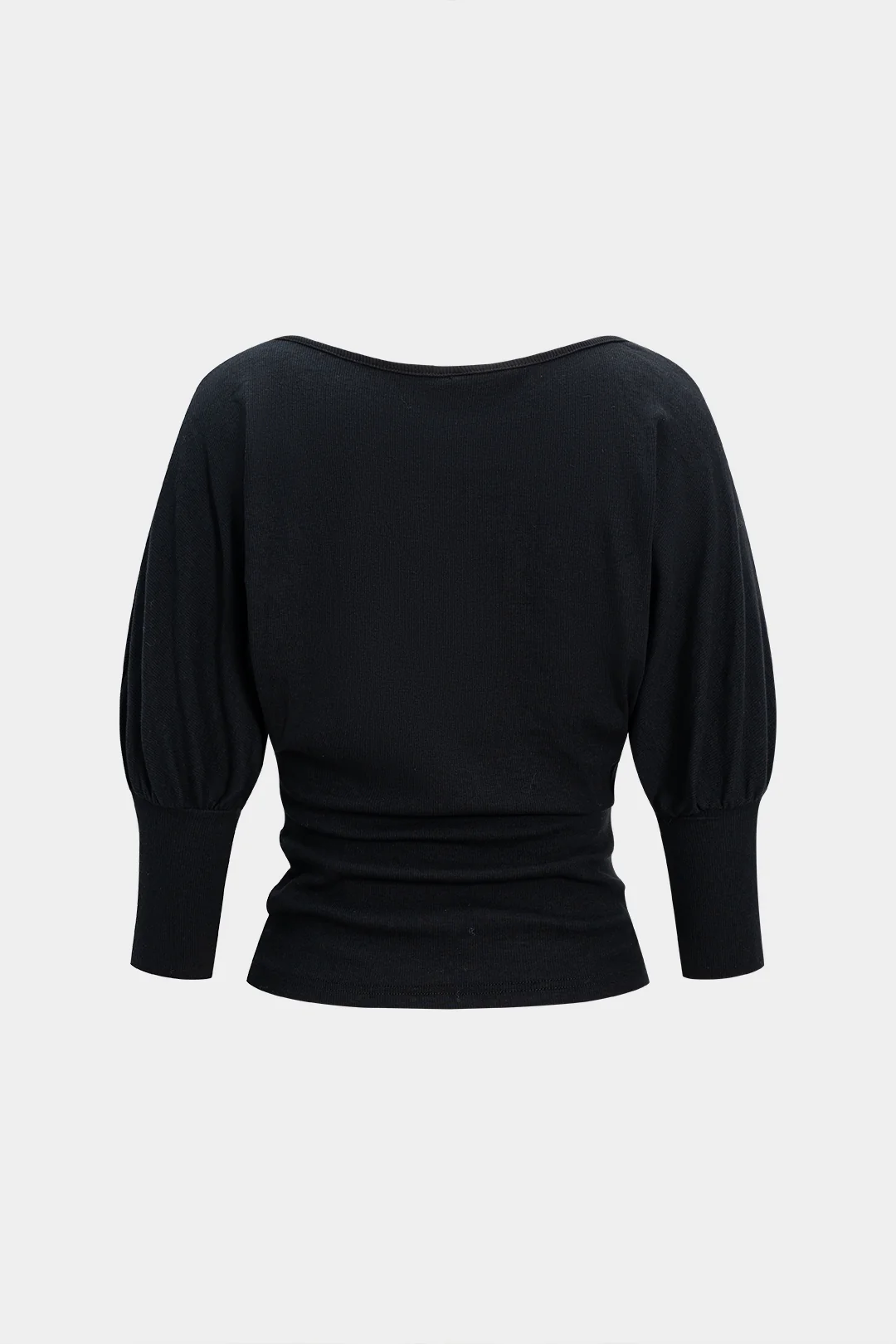 V-Neck Ruched Long-Sleeve Top - Flockneti