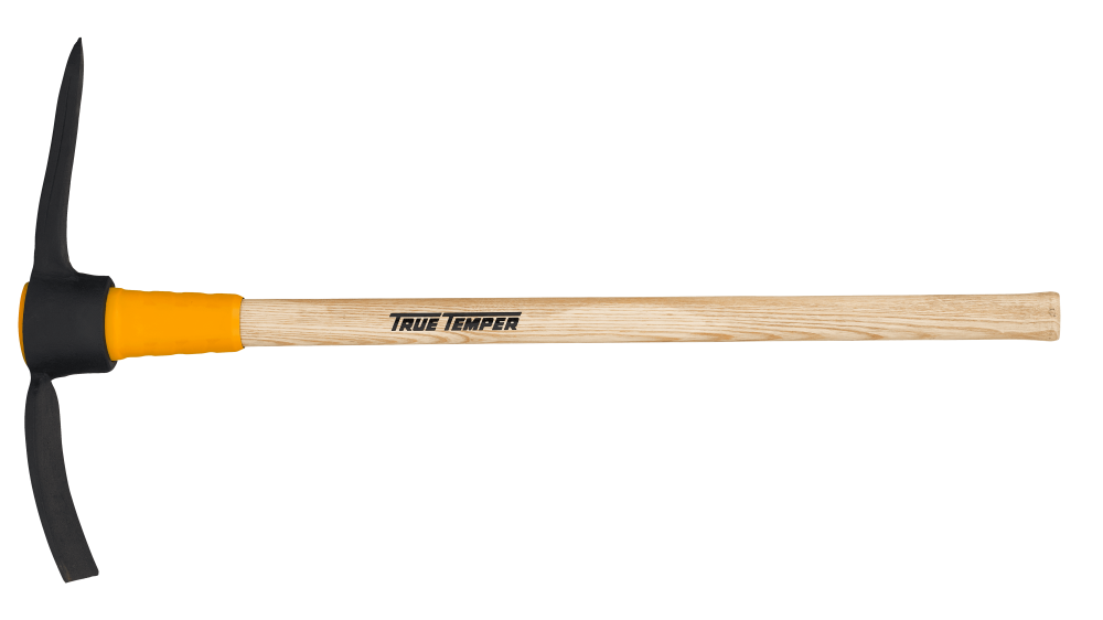 True Temper 2.5 Lbs Forged Steel Garden Pick Mattock with 36 In. Wood Handle - Flockneti