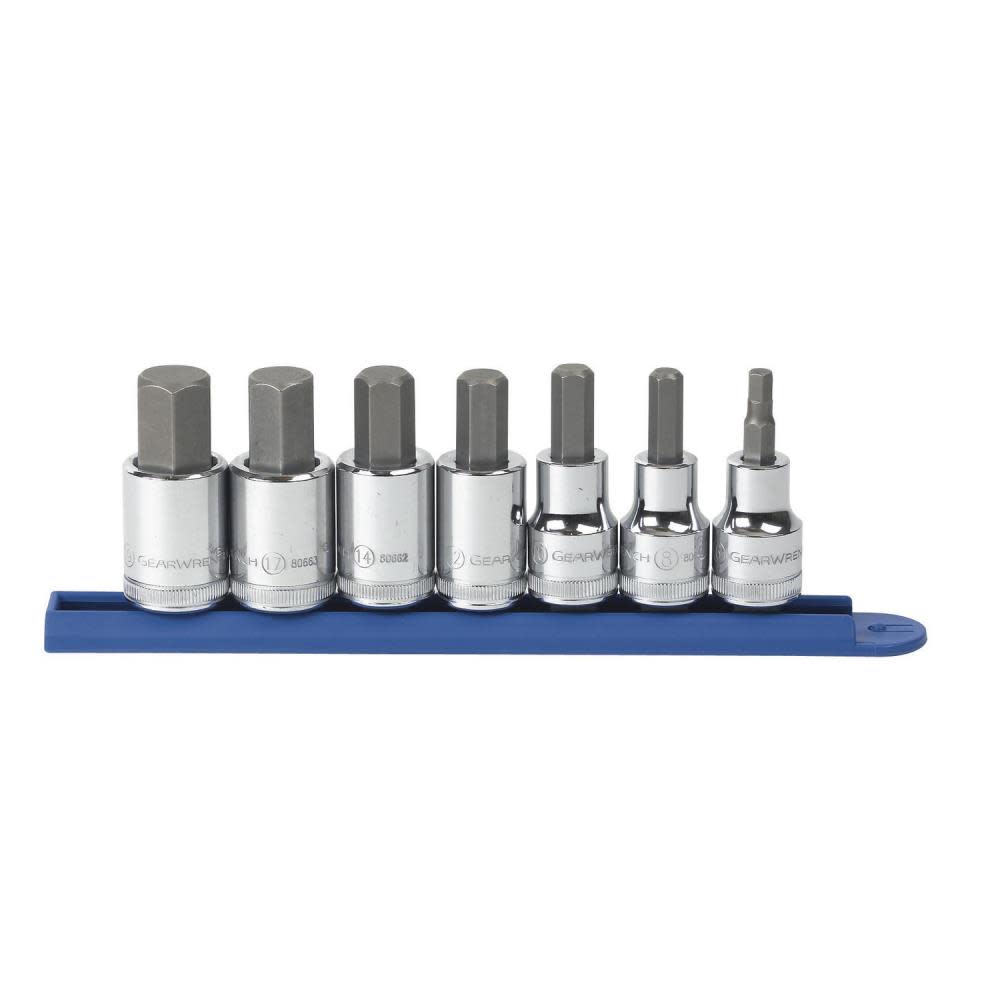 GEARWRENCH 7 Pc 1/2″ Drive Hex Bit Metric Socket Set - Flockneti
