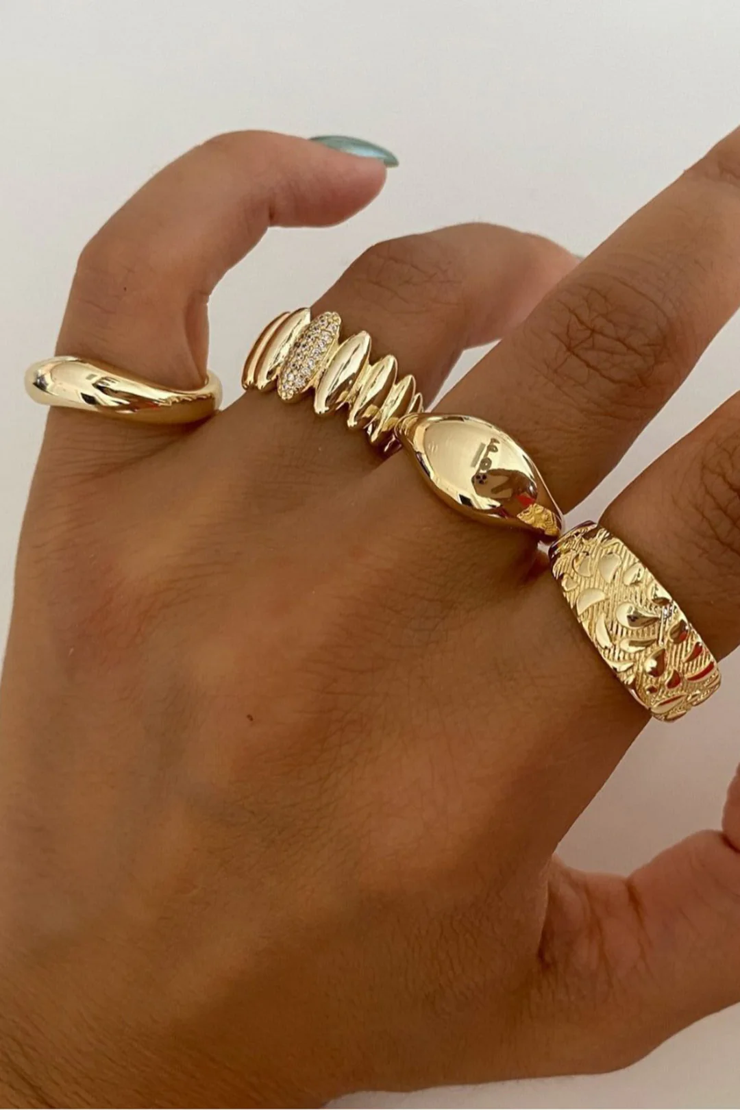 Metal Irregular Rings - Flockneti