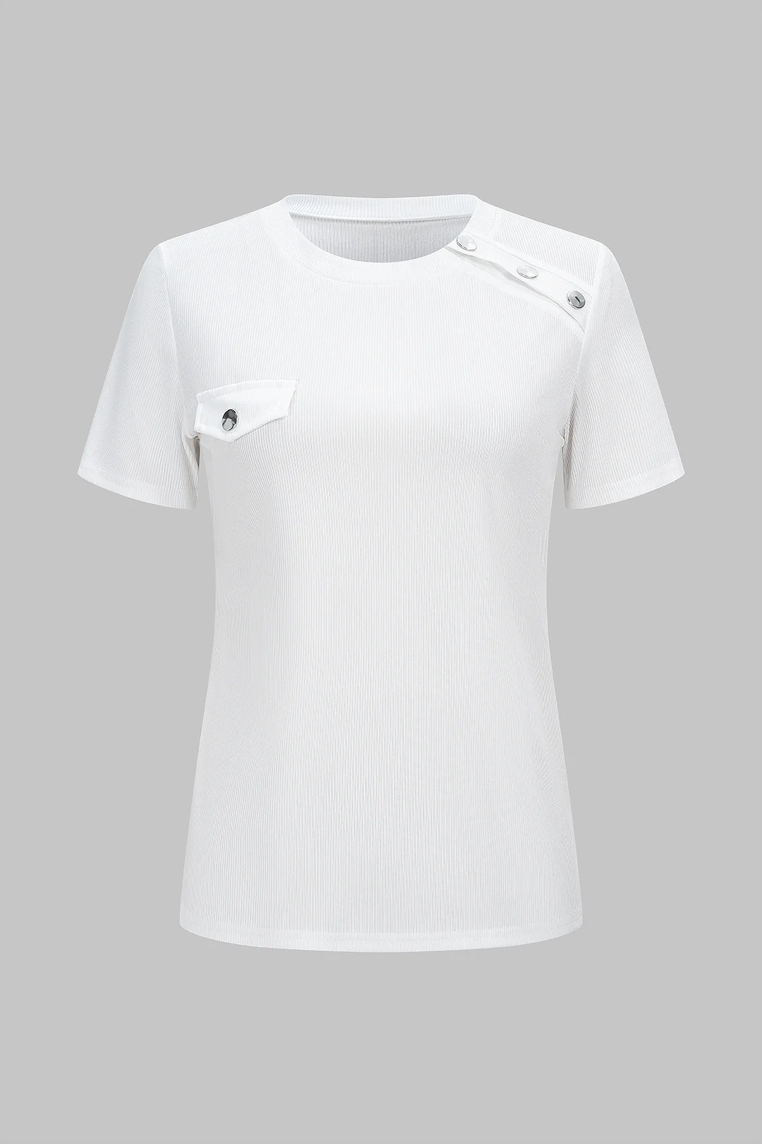 Round Neck Short Sleeve T-Shirt - Flockneti