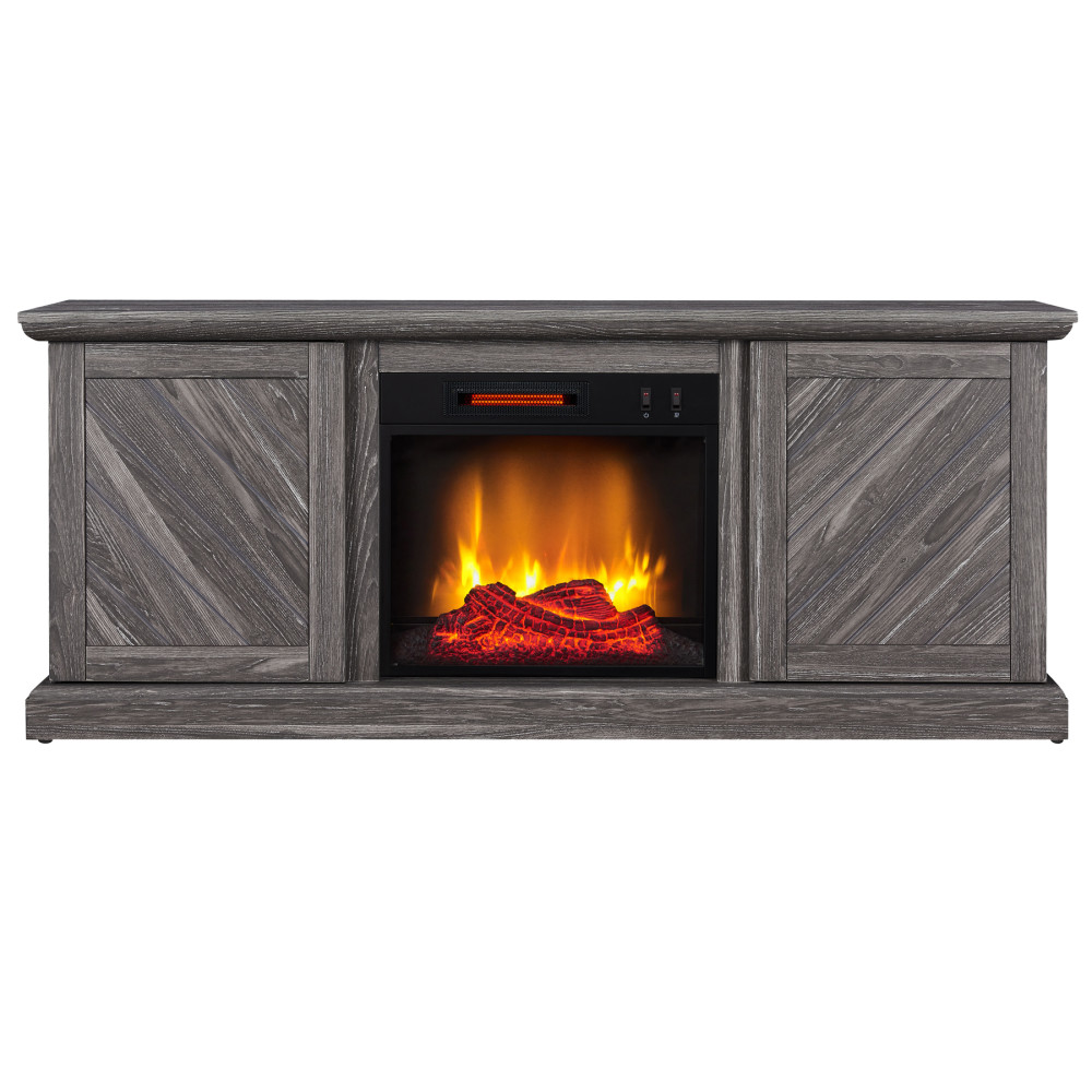 Hearthpro Media Electric Fireplace with Plank Style - Flockneti