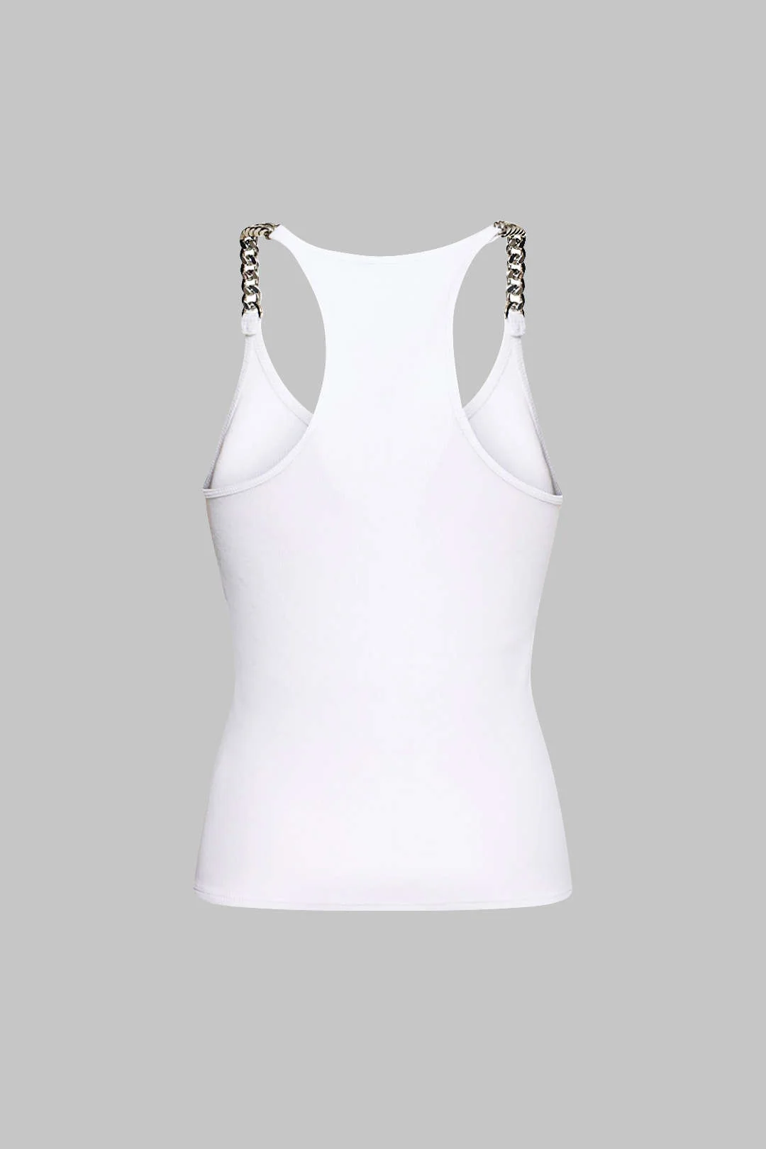 Chain Decor Sleeveless Tank Top - Flockneti