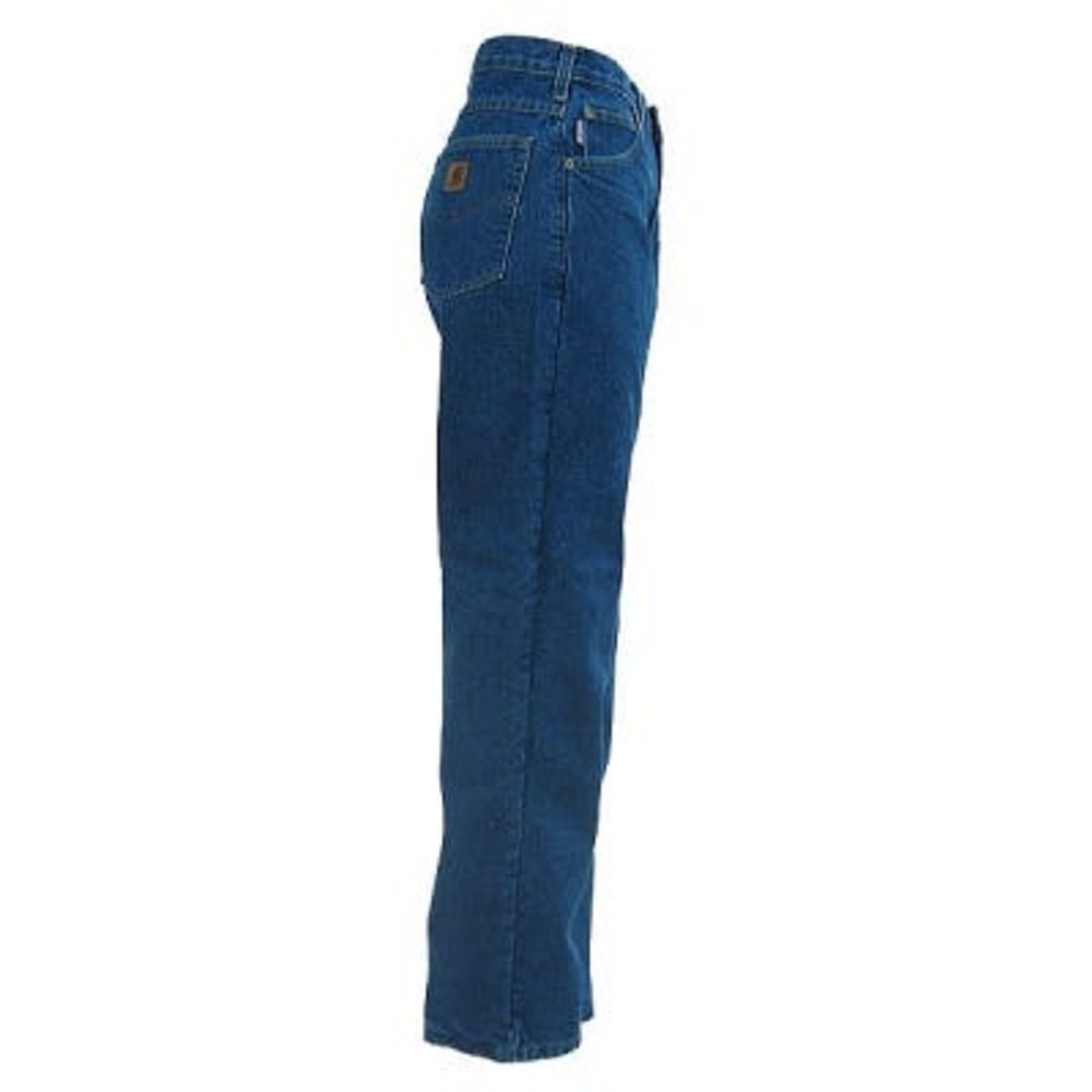 Carhartt Men’s Relaxed Fit 33×30 Dark Stone Flannel-Lined Jeans - Flockneti