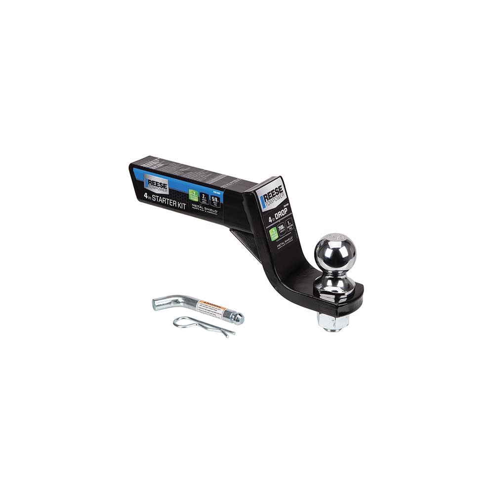 Reese 4″ 7500 lbs Trailer Hitch Ball Mount Starter Kit - Flockneti