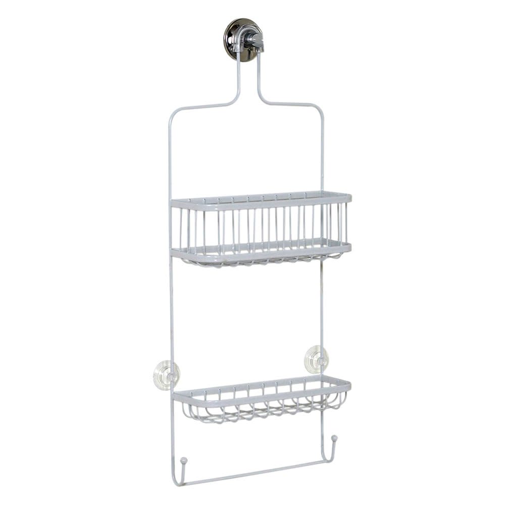 Zenith Over the Showerhead Caddy White Steel Premium - Flockneti