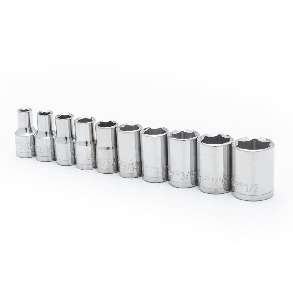 Crescent 10 pc 1/4 Drive 6 Point Standard SAE Socket Set” - Flockneti