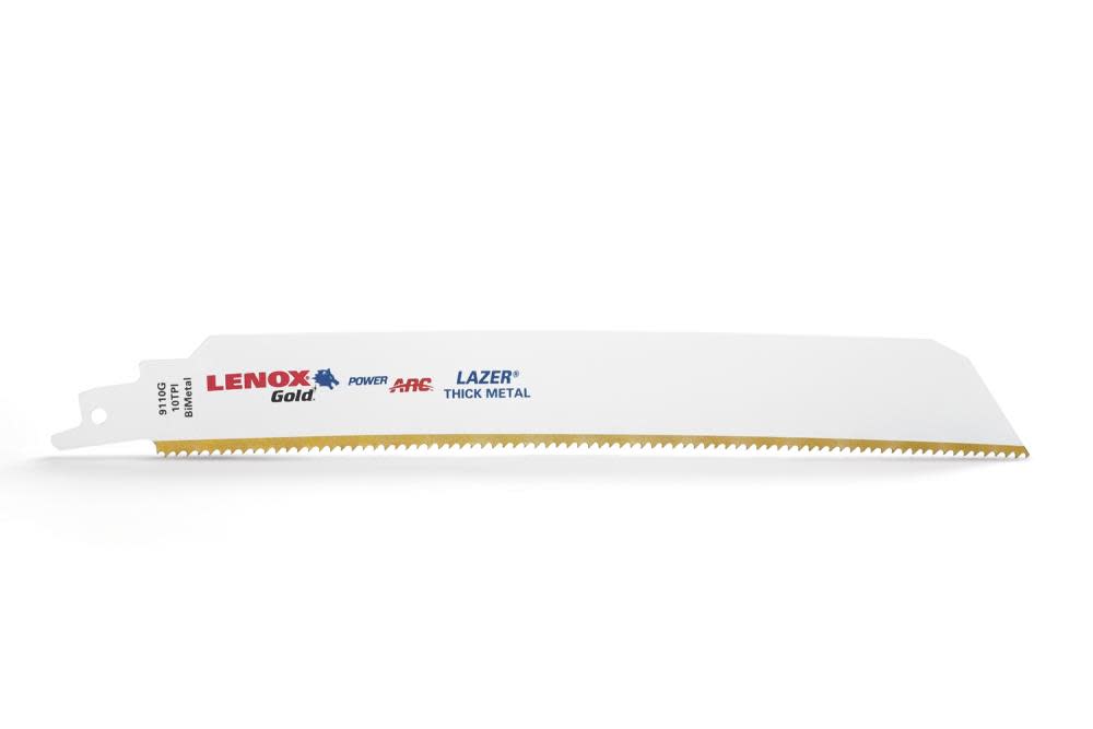 Lenox 9 In. 10 TPI Gold Power Arc Curved Reciprocating Saw Blade 5 pk. - Flockneti