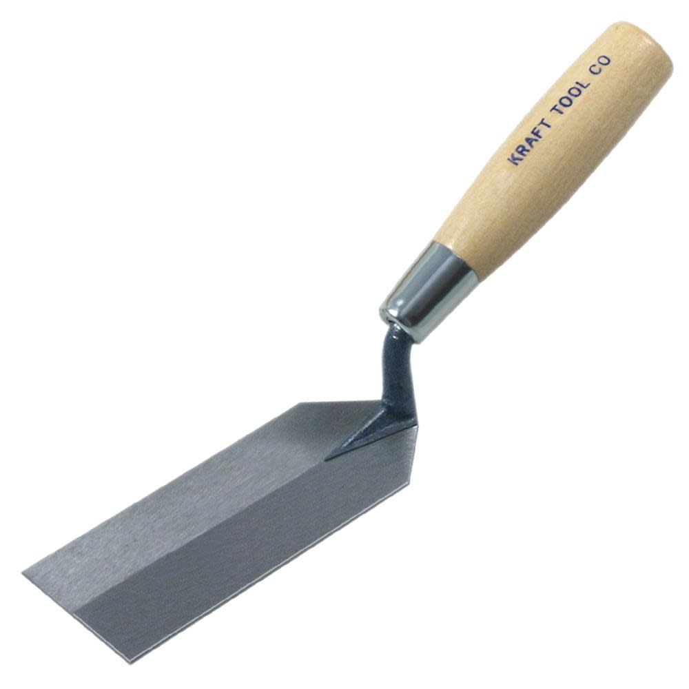 Kraft Tool Co 5 In. x 2 In. Margin Trowel with Wood Handle - Flockneti