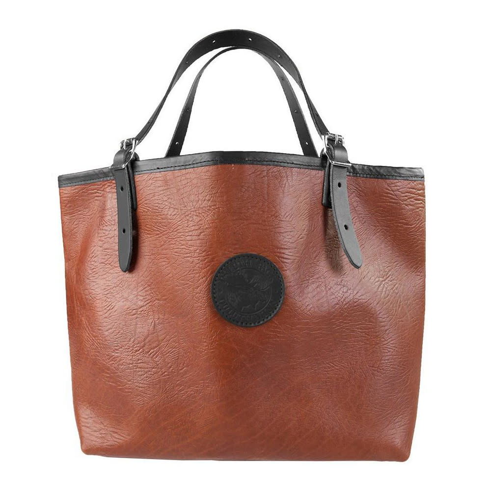 Duluth Pack 33 Liter Capacity Black Trim Bison Leather Market Tote - Flockneti