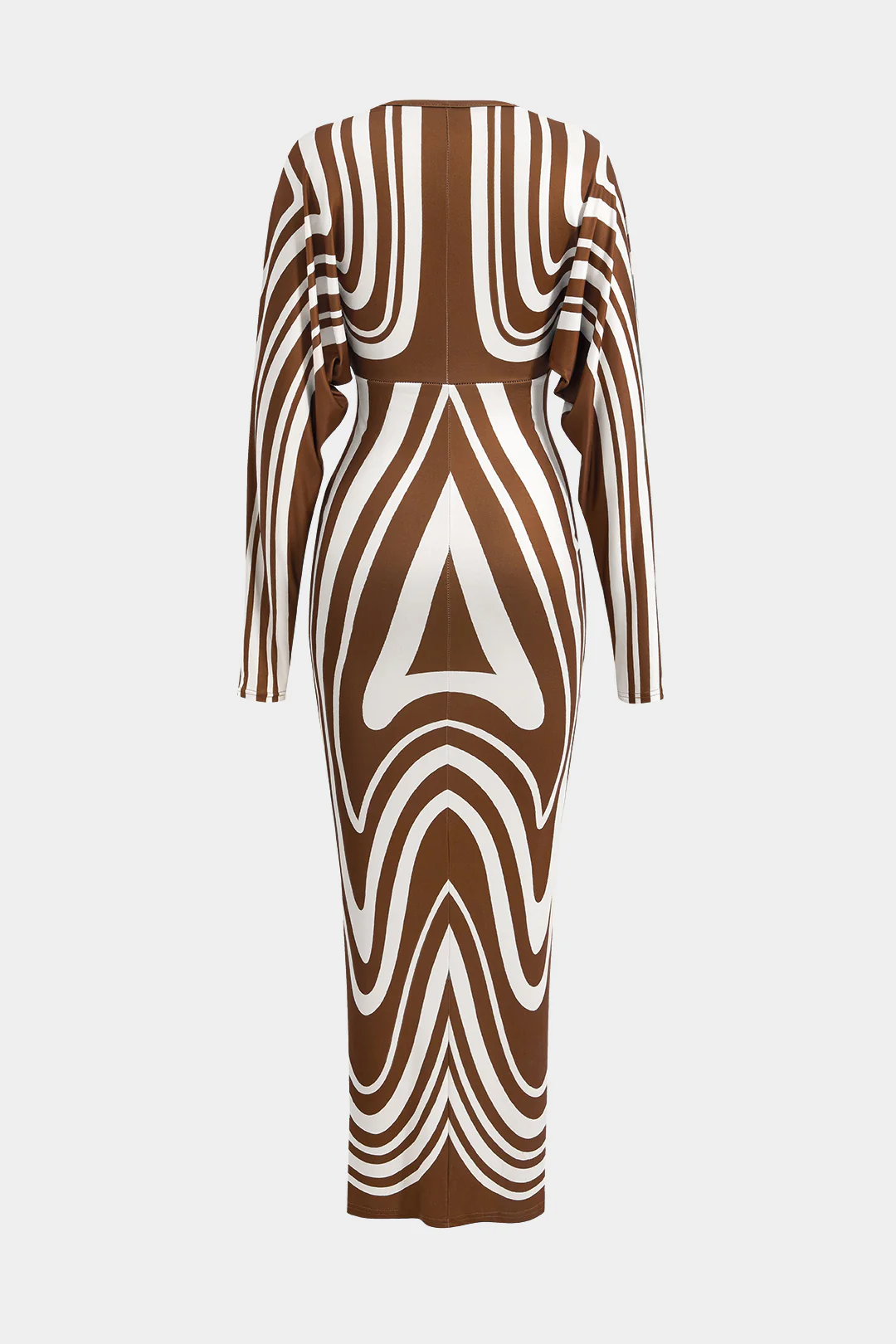 Geometric Print V-Neck Maxi Dress - Flockneti