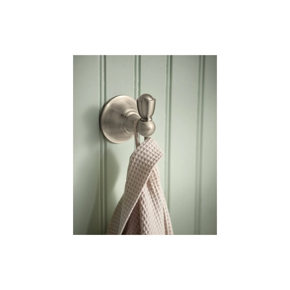 Moen Sage Robe Hook Brushed Nickel Single - Flockneti