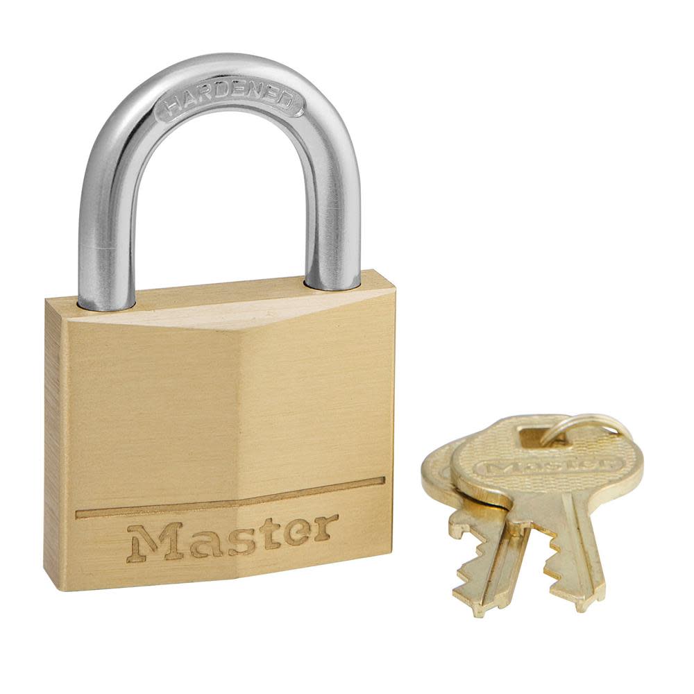 Master Lock 1-9/16 In. (40mm) Wide Solid Brass Body Padlock - Flockneti