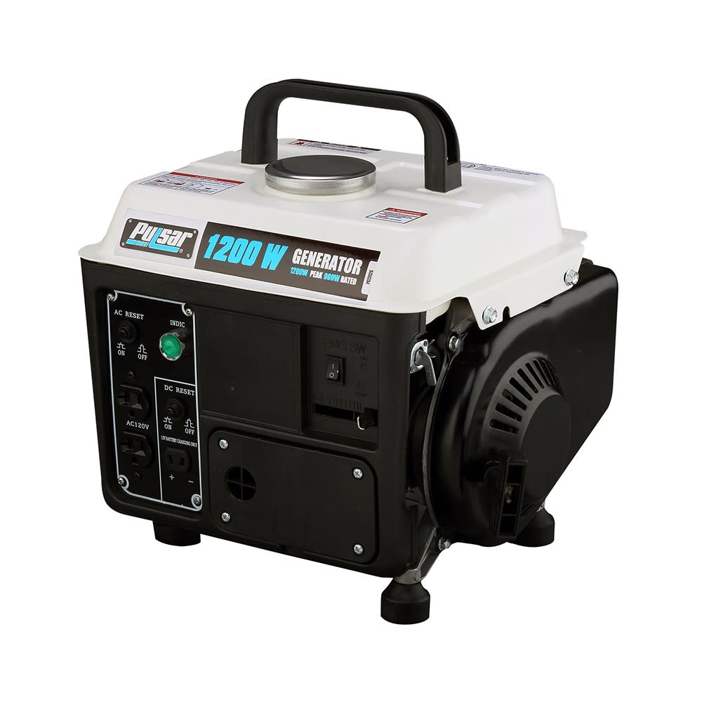 Pulsar Products Generator 120V 1200W 72cc 2 Stroke Gas/Oil Portable - Flockneti
