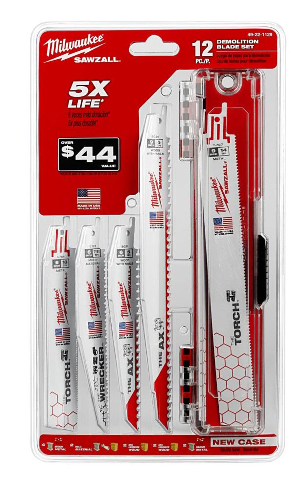 Milwaukee 12-Piece SAWZALL Blade Set - Flockneti