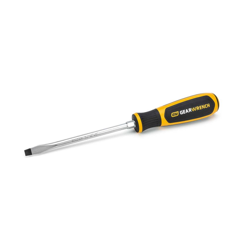GEARWRENCH 5/16″ x 6″ Slotted Dual Material Screwdriver - Flockneti