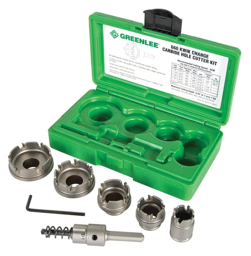 Greenlee 7-PC Carbide Hole Cutter Kit - Flockneti