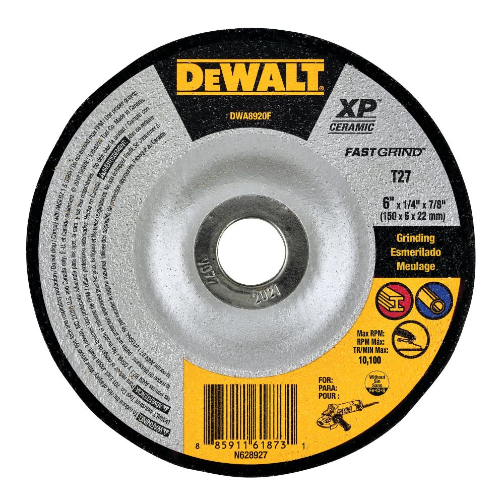 DEWALT XP Ceramic Grinding Wheel 6 X 1/4 X 7/8 - Flockneti