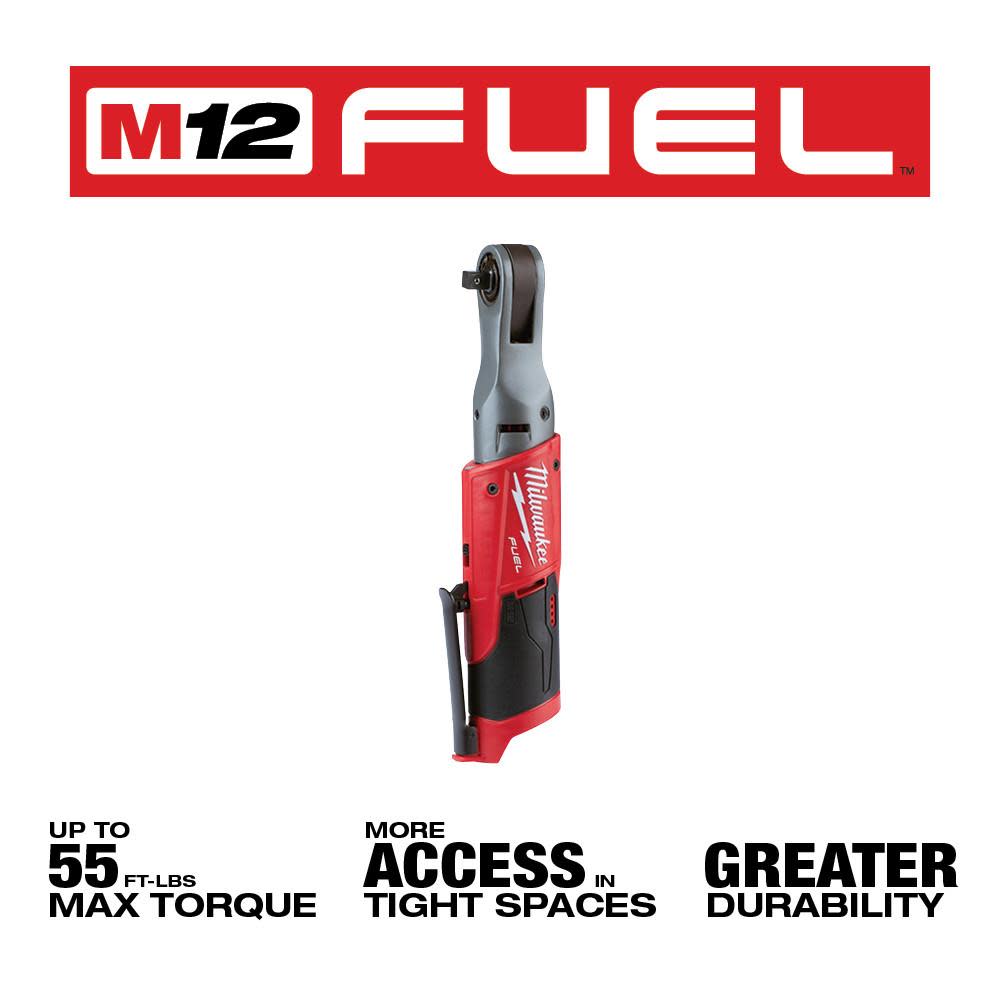 Milwaukee M12 FUEL  Ratchet (Tool Only) - Flockneti