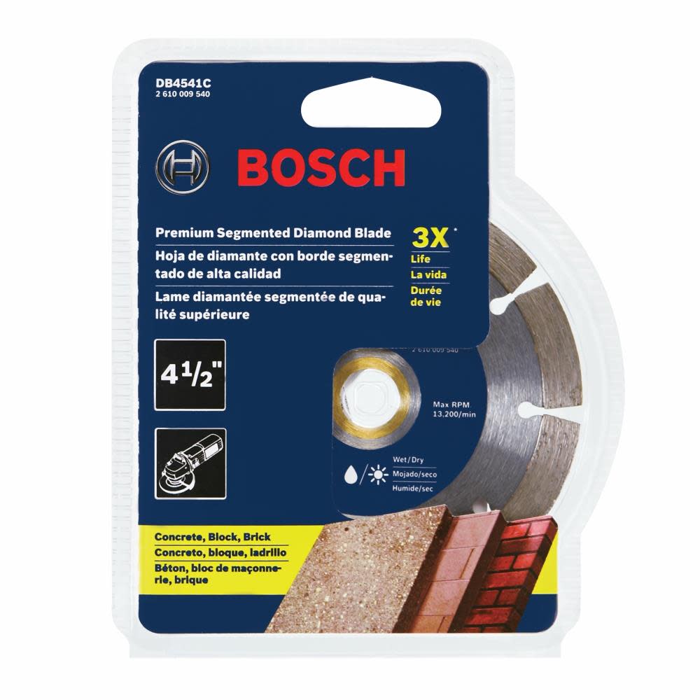 Bosch 4 1/2″ Premium Segmented Rim Diamond Blade for Universal Rough Cuts - Flockneti