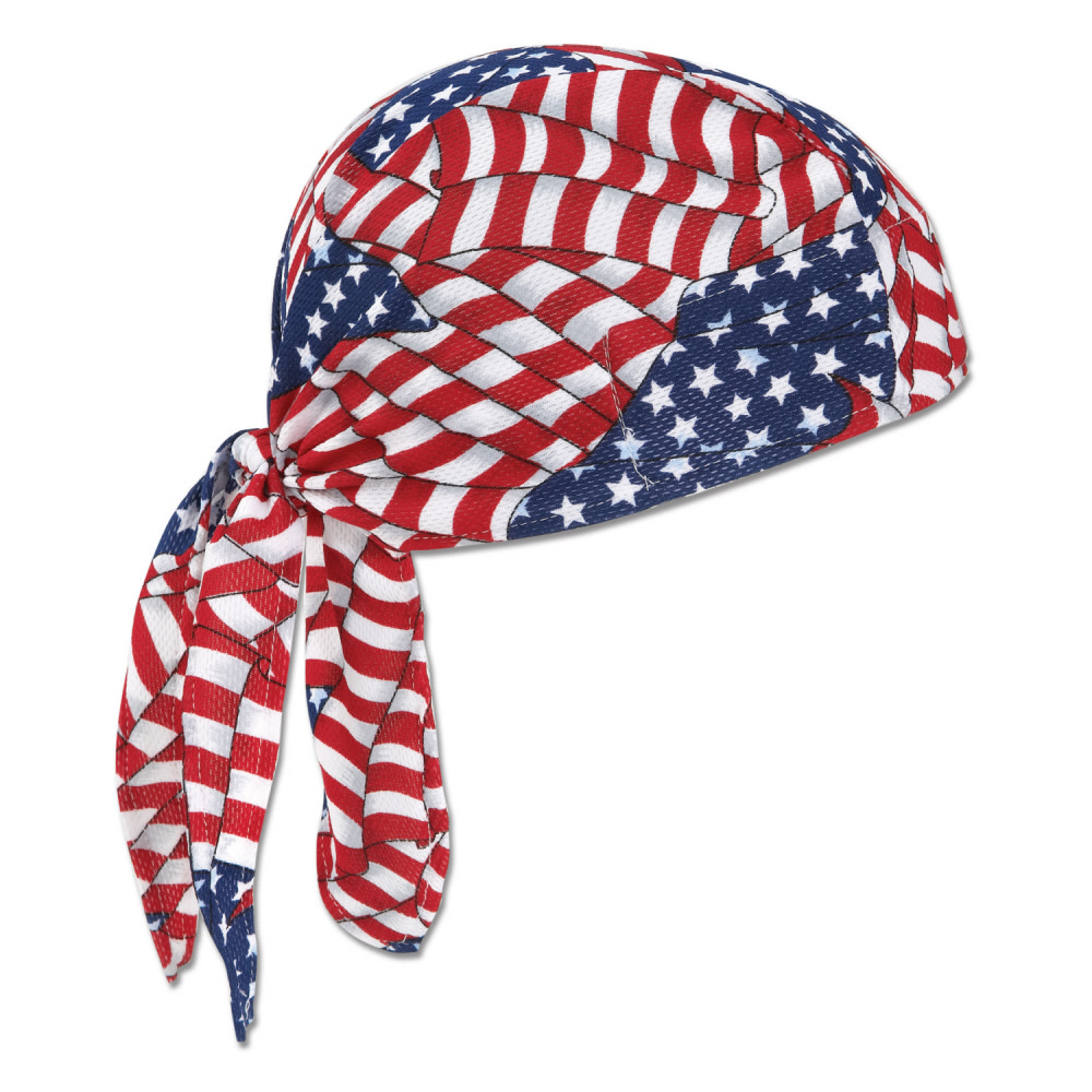 Ergodyne 6615 High-Performance Dew Rag – Stars and Stripes - Flockneti