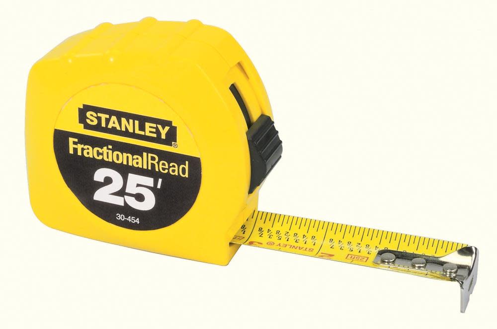 Stanley 25 Ft. Fractional Tape Measure - Flockneti