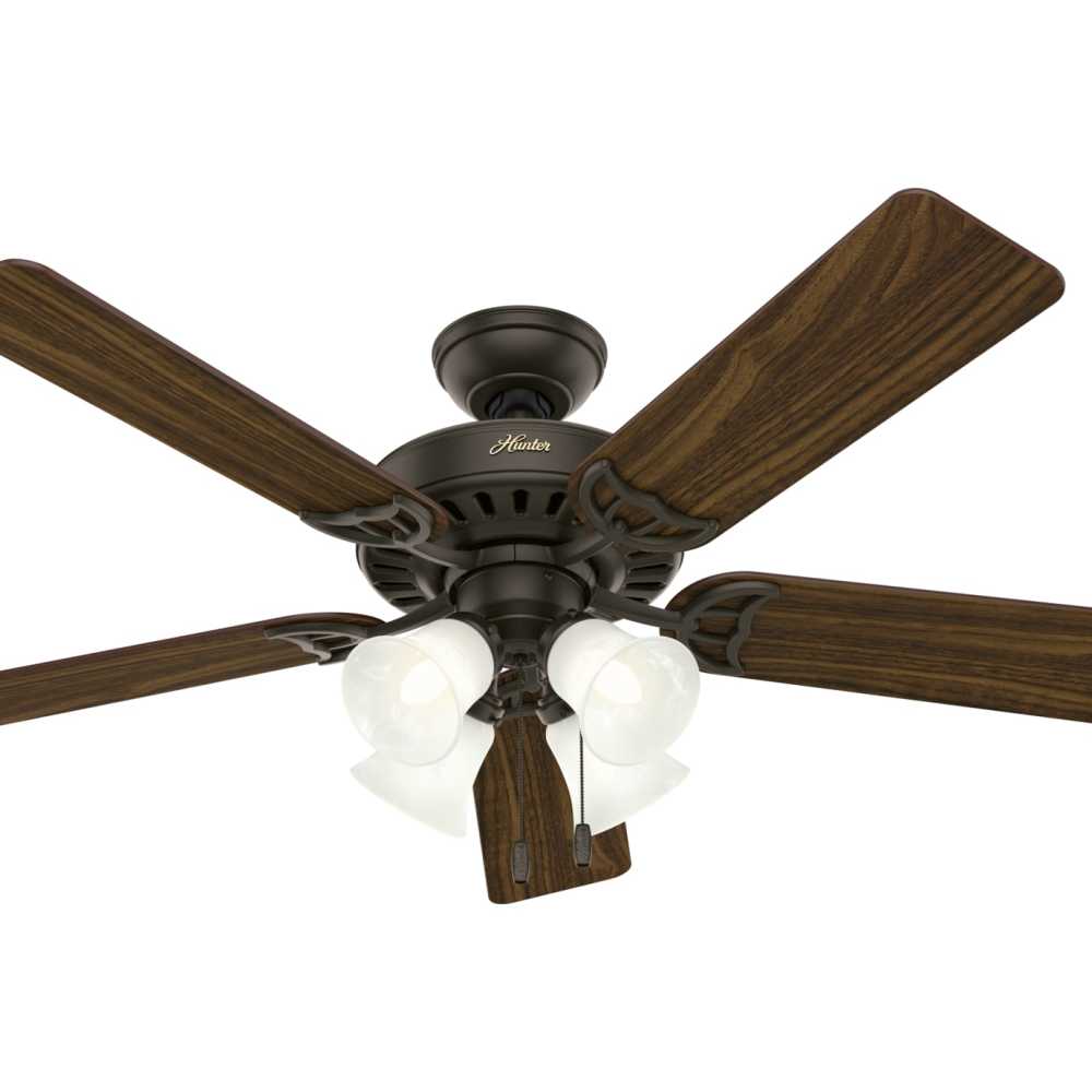 Hunter Fan Studio Series Ceiling Fan 52″ New Bronze Cherry/Walnut - Flockneti