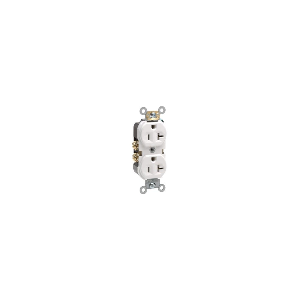 Leviton 20A 125V White Indented Face Duplex Receptacle Outlet 10pk - Flockneti