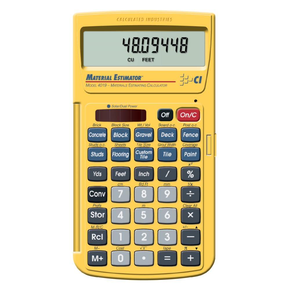 Calculated Industries Material Estimator Building Materials Estimating Calculator - Flockneti