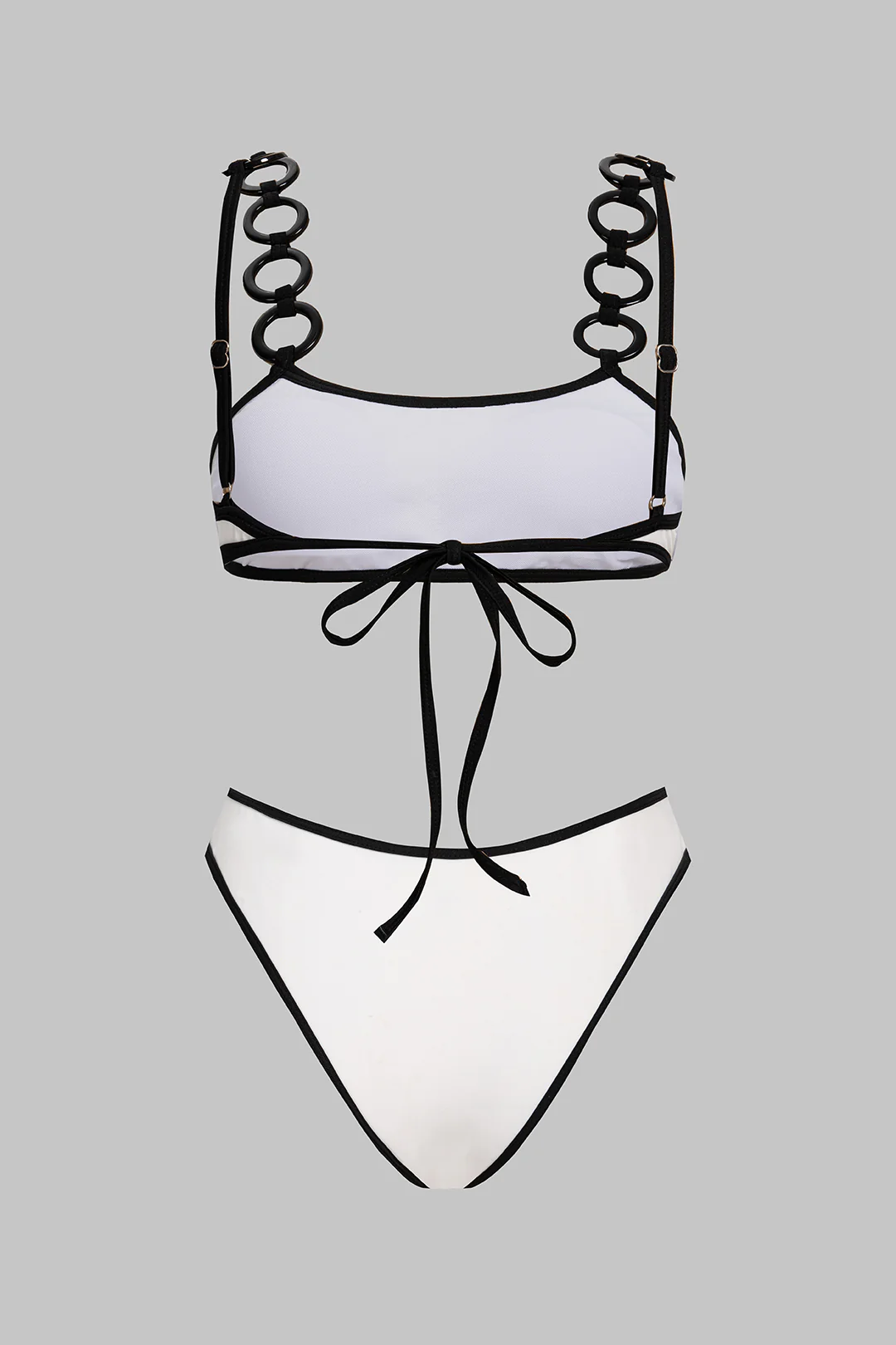 Contrast Tie Back Bikini Set - Flockneti