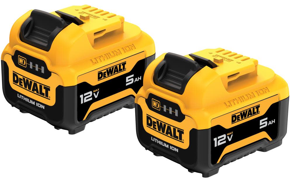 DEWALT 12V MAX 5.0Ah Battery 2pk Li-Ion - Flockneti