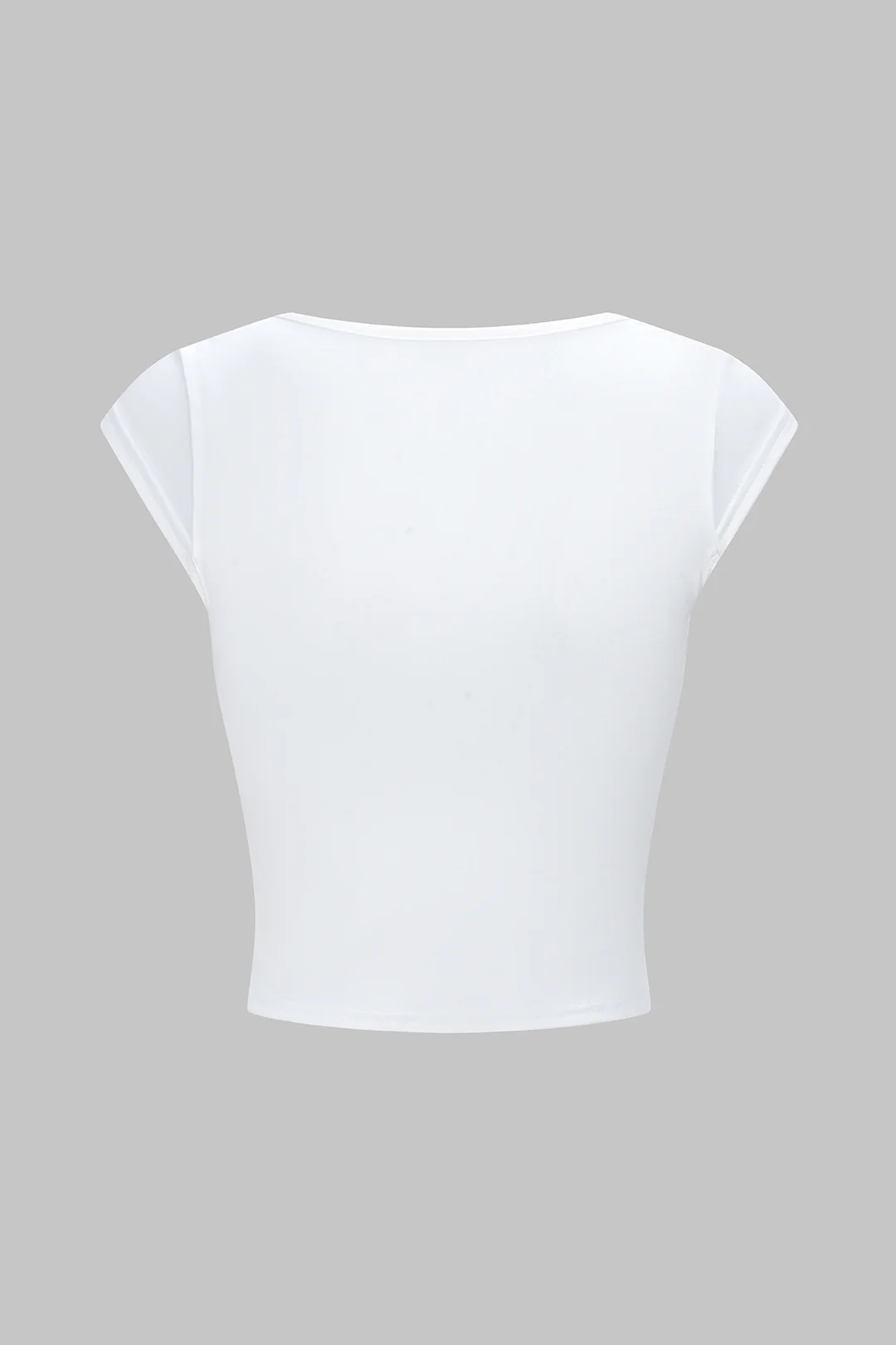 Solid V-Neck Short Sleeve T-Shirt - Flockneti