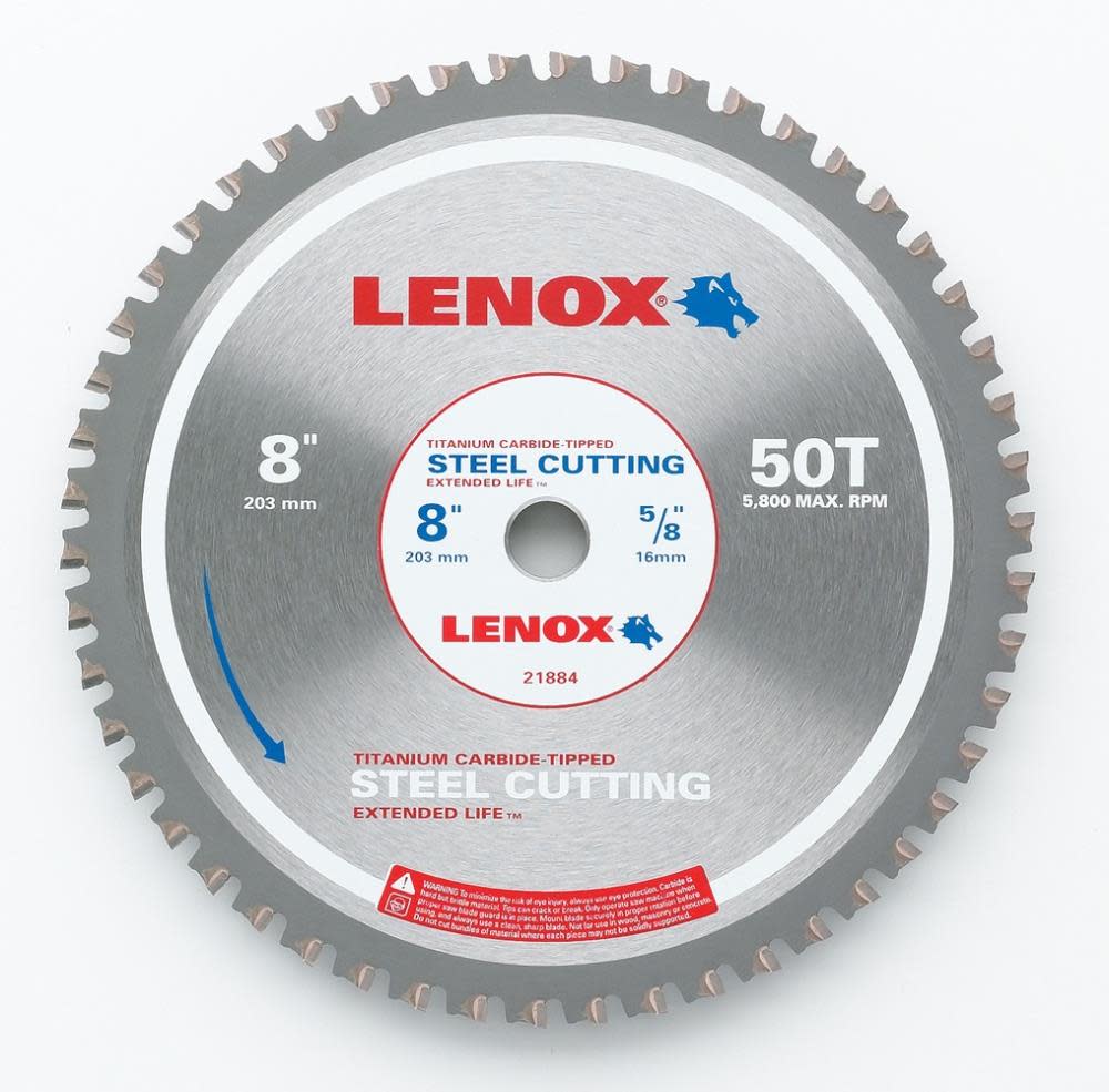 Lenox 8 In. (203 mm) 50 TPI Metal Cutting Circular Saw Blade - Flockneti