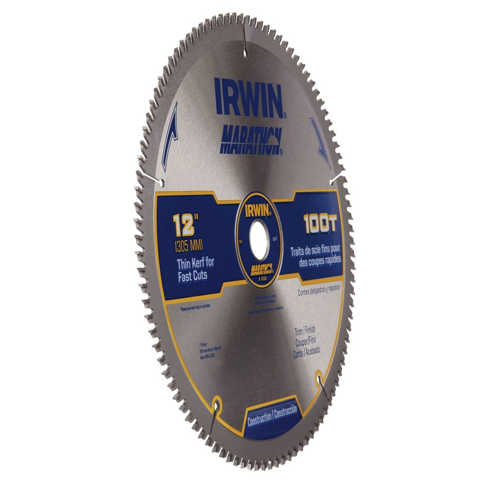Irwin Marathon Carbide Table / Miter Circular Blade 12″ 100T - Flockneti