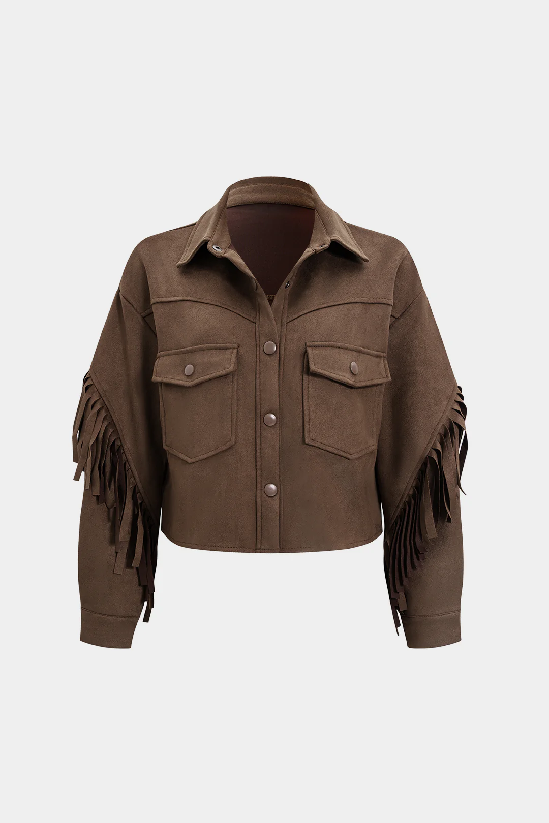 Suede Fringe Pocket Jacket - Flockneti