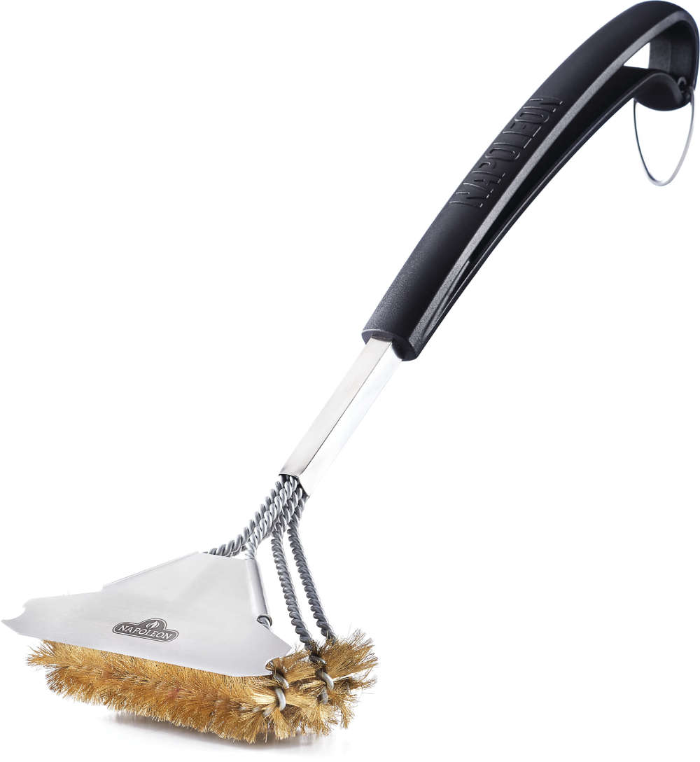 Napoleon Triple-Row Grill Brush with Brass Bristles - Flockneti