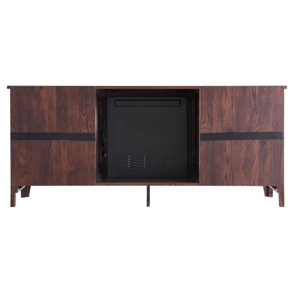 Hearthpro Open Abrasive Grain Coat Console Media Electric Fireplace - Flockneti