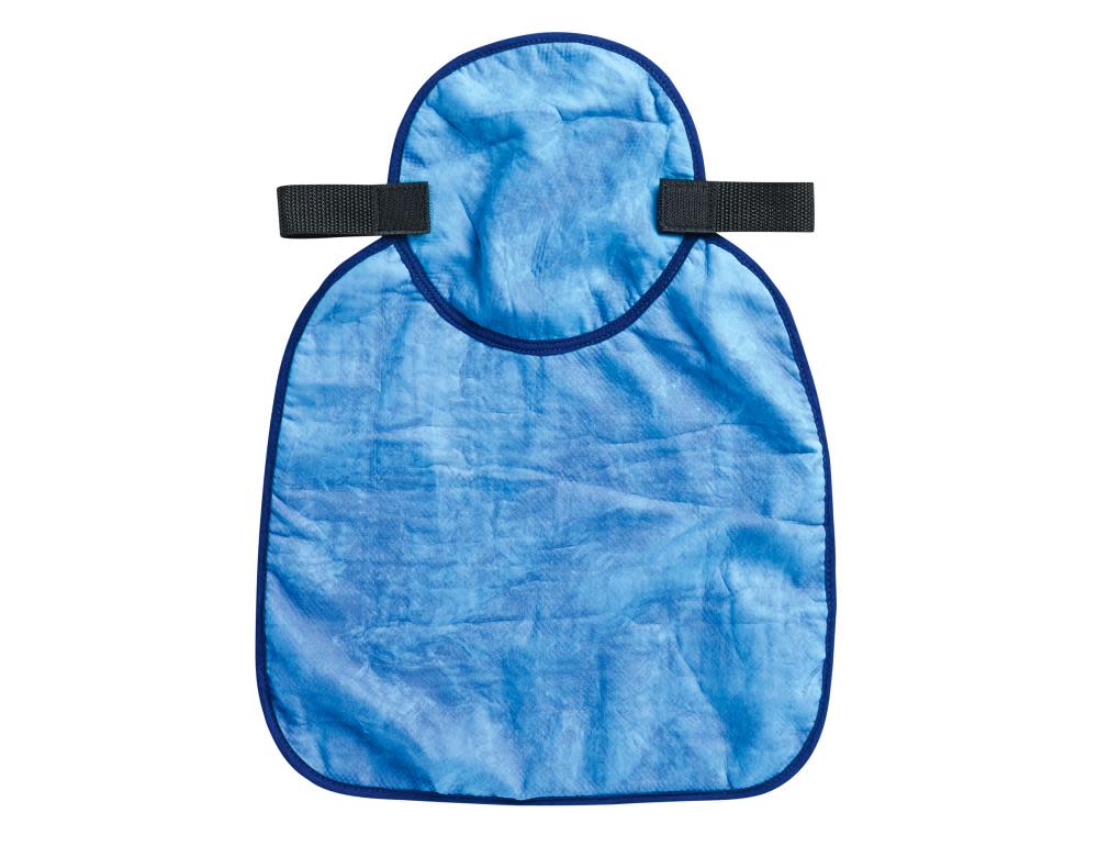 Ergodyne Chill-Its 6717CT Blue Hard Hat Neck Shade with Cooling Towel - Flockneti