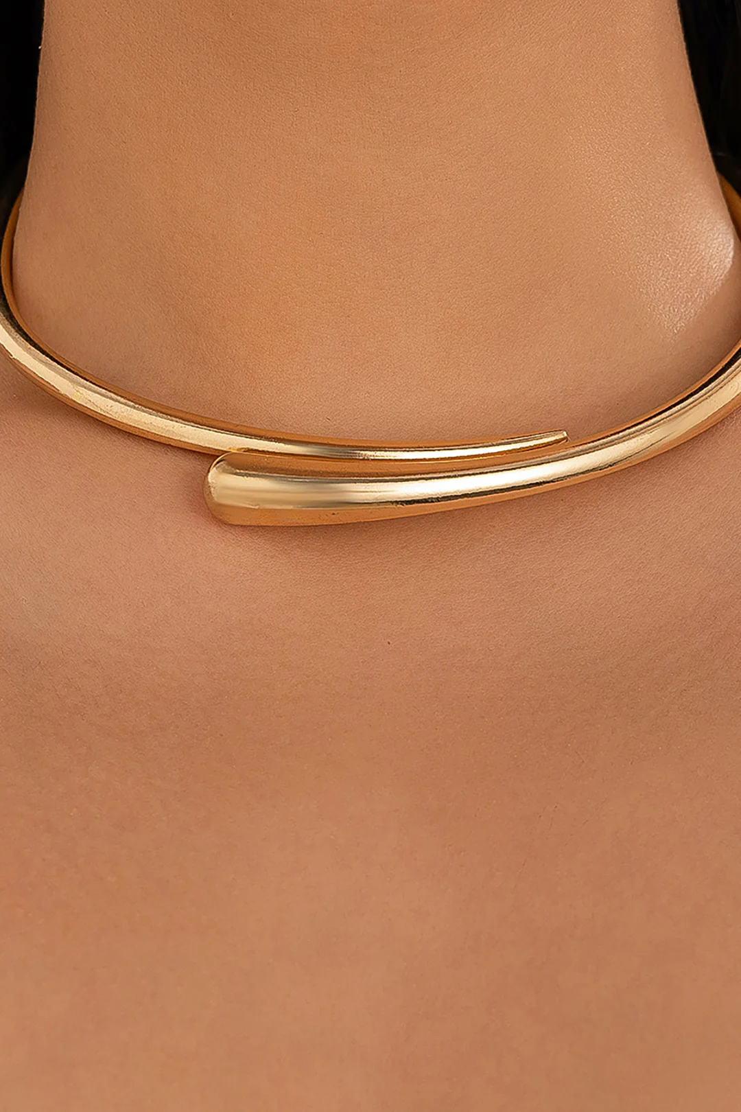Metal Choker Open Necklace - Flockneti