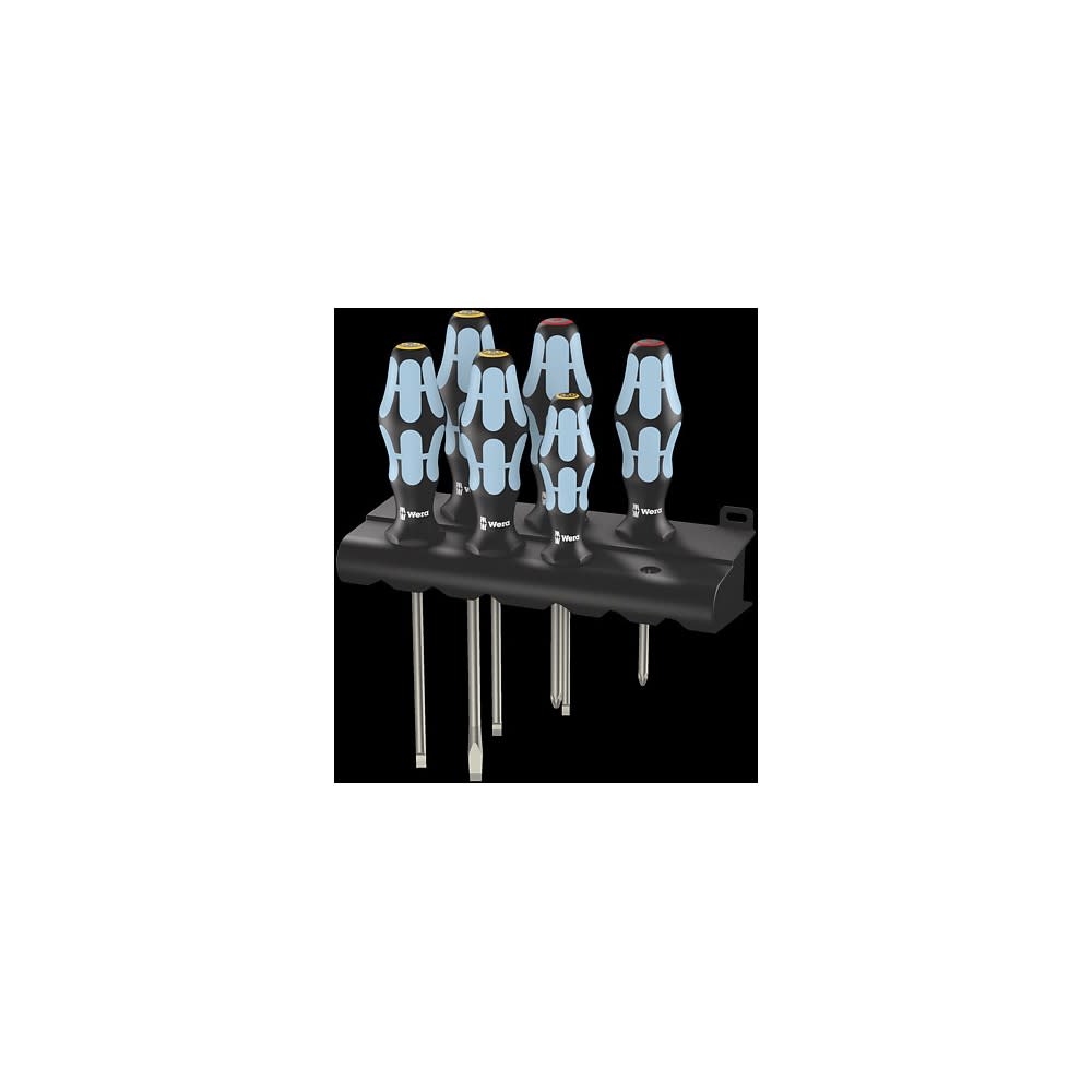 Wera Tools 3334/6 6 Piece Kraftform Plus Screwdriver set - Flockneti