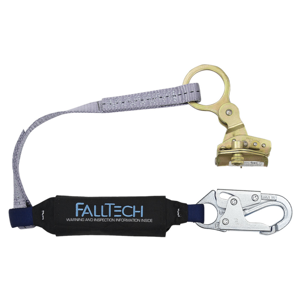 Falltech Hinged Trailing Rope Adjuster with 3′ Lanyard - Flockneti