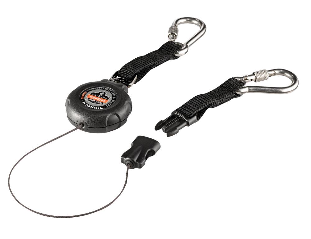 Ergodyne Squids 3000 Retractable Dual Stainless Steel Carabiner – 1LB - Flockneti