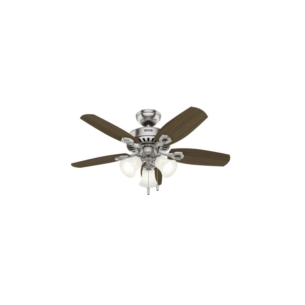 Hunter Fan Builder Ceiling Fan 42″ Brushed Nickel Brazilian Cherry - Flockneti