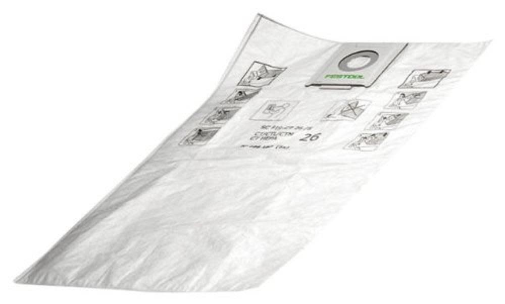 Festool Self Clean Filter Bags for CT 48 5-Pack - Flockneti